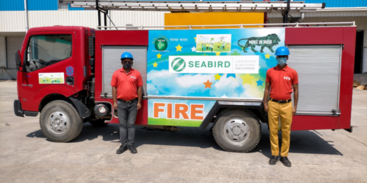 Seabird is fully equipped with multipurpose fire tender and Water Mist Trolley